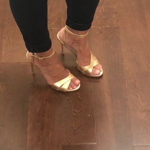 Aldo gold heels